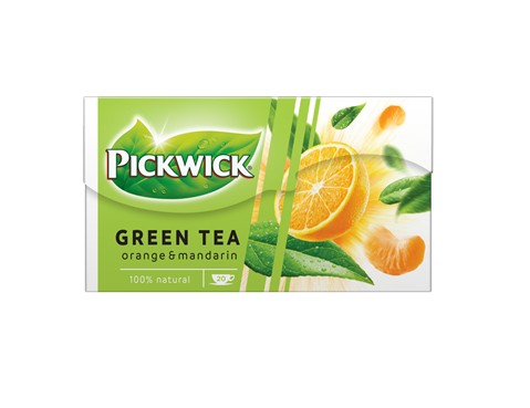 Pickwick Theezakjes Green Mandarin Orange 4x20st